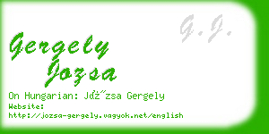 gergely jozsa business card